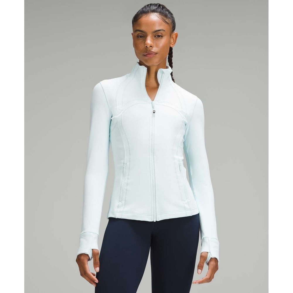 Lululemon Define Jacket Luon Sheer Blue Full Zip Yoga Layer Size 8